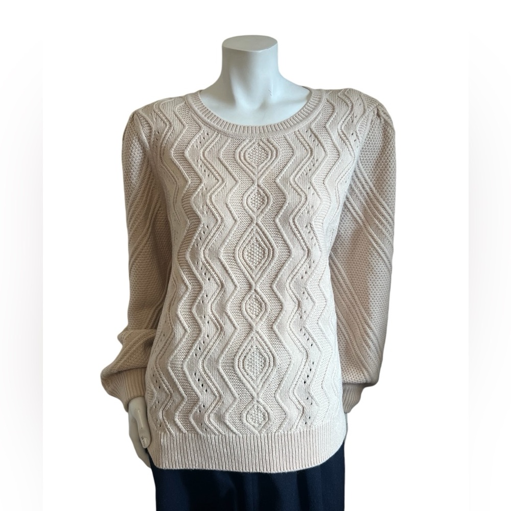 Karl Lagerfield Women's Cream Sweater Size Large